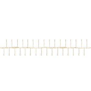 Pisca com 320 Leds Luz Branco Quente Prata 2m Bivolt Conector Macho e Fêmea