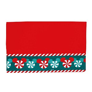 Natal Disney - Toalha de Mesa de Natal Disney Classic Vermelho e Verde 140X180