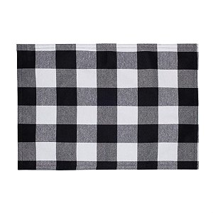 Lugar Americano Xadrez Branco e Preto 50X35