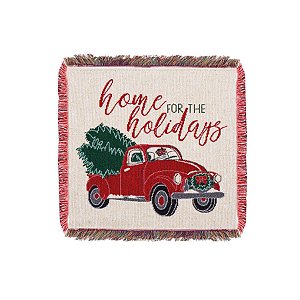 Manta Caminhonete Bege e Vermelho 125X150