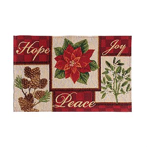 Jogo Americano Hope, Peace e Joy 34X48cm (Living)