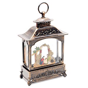 Lanterna com Sagrada Família Marrom e Clara