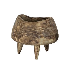 Cachepot em Madeira com Pé Palito Salgueiro - M 20x20x17
