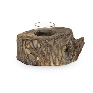 Porta Vela em Madeira com Base - P