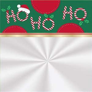 Saco Transparente 45X59 Ho Ho Ho Barrado - 25 Un