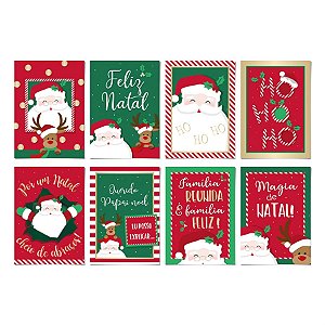 Cartaz Decorativo Decor Noite Feliz - Pacote com 8 Unidades