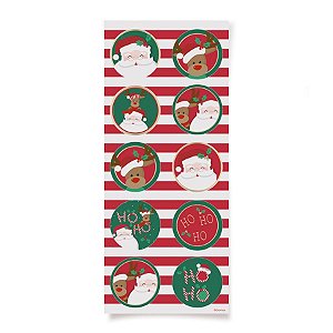 Adesivo Redondo Decor Noite Feliz 10X23 - 30 Un