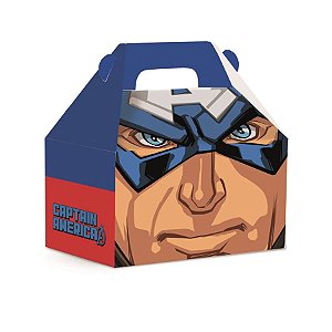 Caixa Maleta Kids Capitão America M 12X8X12 - 10 Un