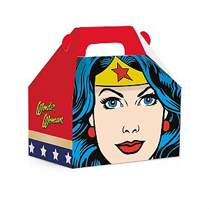 Caixa Maleta Kids Mulher Maravilha P 9X6X9 - 10 Un
