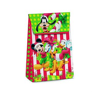 Caixa Trapézio Natal Turma do Mickey P 12X6X18 - 1 Un