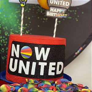 Painel Pequeno para Decoração Festa Now United - 1 Un