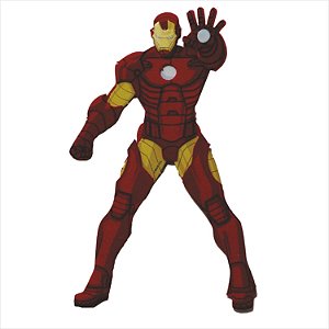 Painel Pequeno Decoração Festa Vingadores Homem de Ferro - 1 Un
