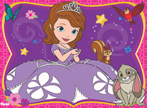 Painel Retangular de TNT Decoração Festa Princesinha Sofia - 1 Un