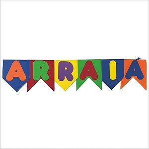 Bandeirinhas Junina Painel Alto Relevo M.D.F Arraiá 64Cm - 1 Un