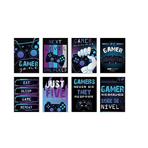 Cartaz Decorativo Gamer Sortido 25x35 - 8 Un