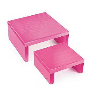 Suporte Elevação Quadrado P Pink - 2 Un