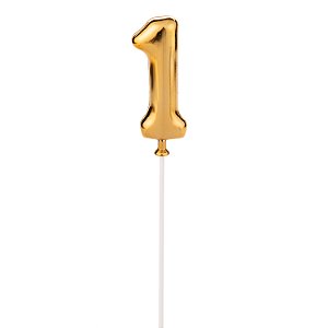 Topo de Bolo Dourado Número 1