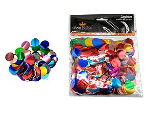 Confetes 40G Redondo Colorido Metalizado