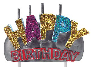 Vela Happy Birthday Colorida