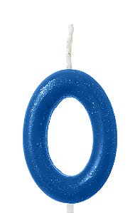 Vela Azul Neon Número 1