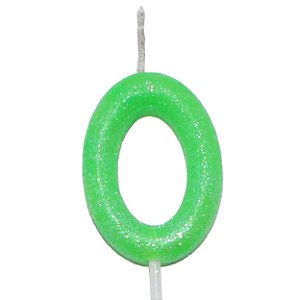 Vela Verde Neon Número 0