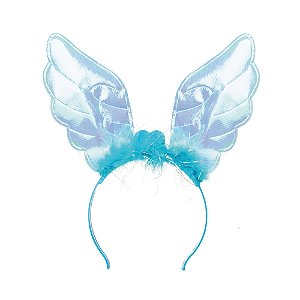 Acessório Tiara com Led Asas Azul - 1 Un