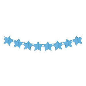 Faixa Decorativa Estrela 3D Azul Claro 3,60m - 1 Un