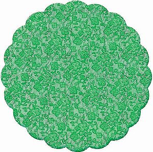 Fundo para Bandeja Renda Francesa Verde Escuro 7 cm - 100 Un