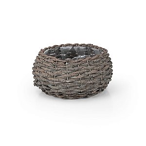 Cachepot Madeira Redondo Floresta - G 31x31x15,5