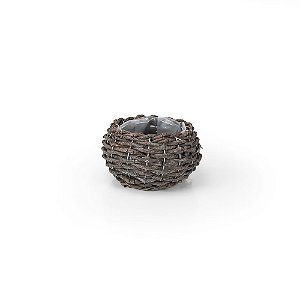 Cachepot Madeira Redondo Floresta - P 15x15x9