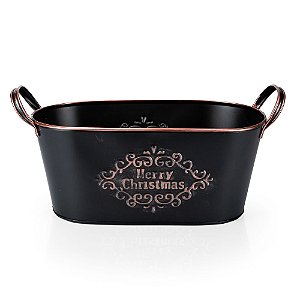 Cachepot Oval Metal Liverpool - G 34x17x14