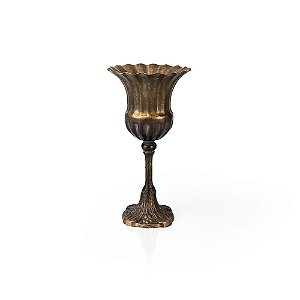 Castiçal Tulipa Metal Agra - P 12x12x24