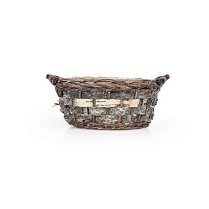 Cesto  Redondo com Alça Rustic 29x28x13