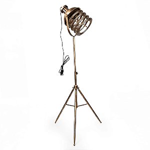 Luminária Metal Gold Lumus 38x38x118