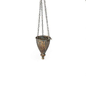 Suspenso Metal Pássaro Gold 13x13x23