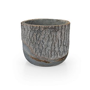 Cachepot Madeira Decorado Vesúvio 29x29x24