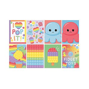 Cartaz Decorativo Pop It (Fidget Toys) - 8 Un