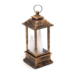 Lanterna Decorativa com LED 3 Velas - 1 Un