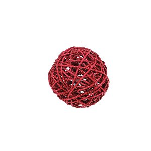 Bola Rattan Vermelho 10cm