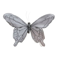 Clip Borboleta Prata - 6 Un