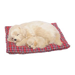 Enfeite Cachorro com Filhote Golden