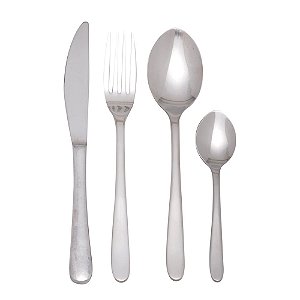 Faqueiro em Aco Inox Prata Redodo - 24 Un