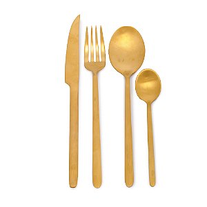 Faqueiro em Aco Inox Premium Ouro - 24 Un