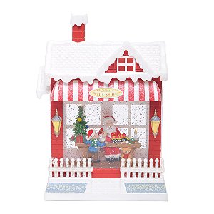 Globo Água Loja Brinquedo Noel Vermelho e Branco