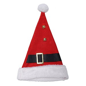 Gorro Roupa Noel Vermelho e Branco e Preto