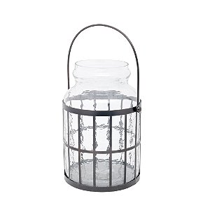 Luminaria Metal com Alça Preto e Incolor G