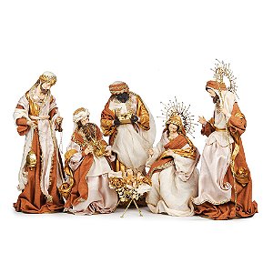 Kit Presepio em Tecido e Resina - 6 Un