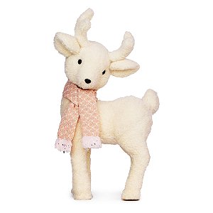 Rena com Cachecol Crm e Rosa Claro G