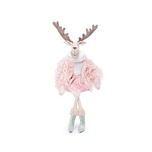 Rena Perna Cruzada Sentada Rosa e Verde