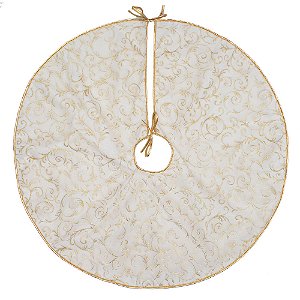 Saia de Árvore Arabesco Marfim e Ouro 90cm